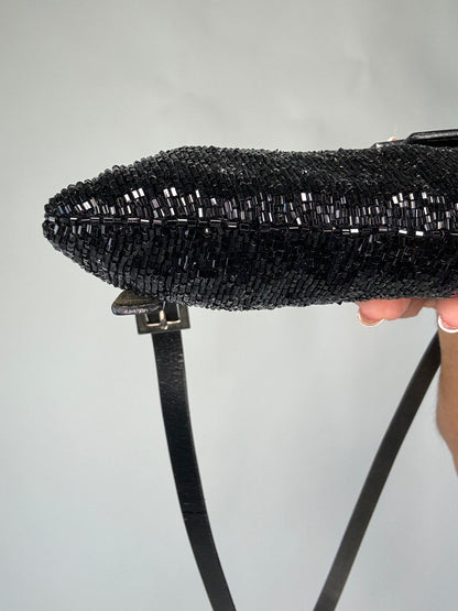 Fendi Beaded Black Baguette Vintage