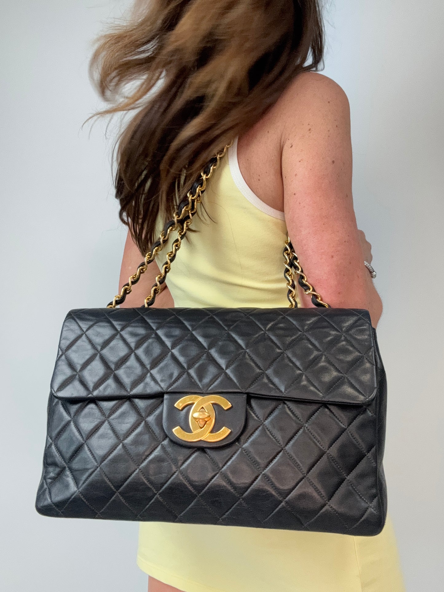 Chanel Vintager Lambskin Jumbo Flap