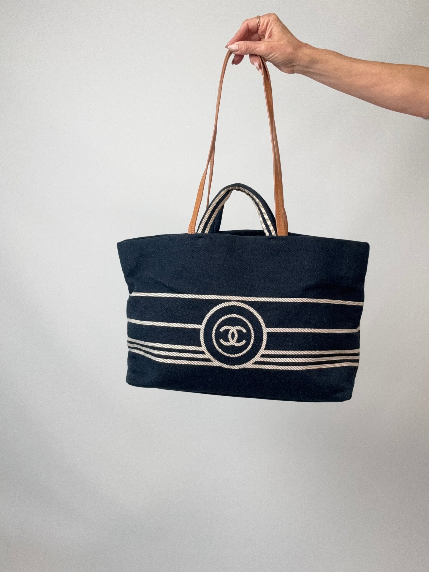 Chanel Denim Large Shopping Tote