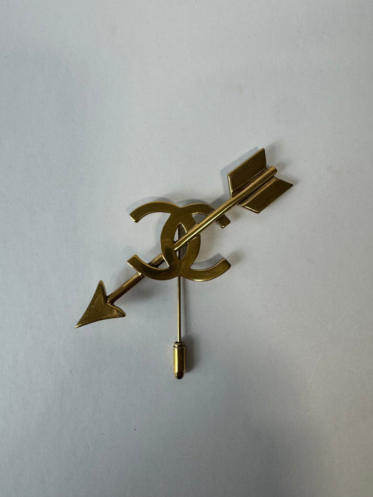 Chanel 1990 Bow And Arrow Pin Brooch