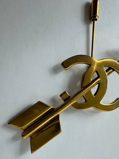 Chanel 1990 Bow And Arrow Pin Brooch
