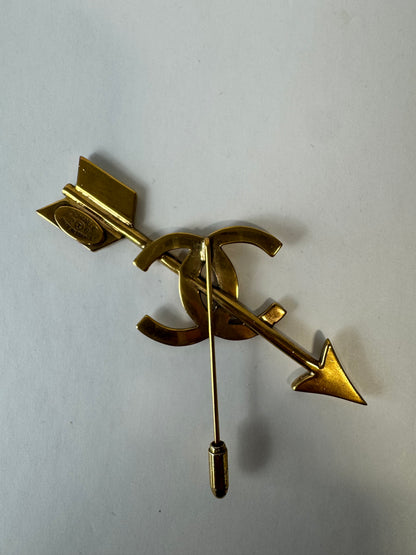 Chanel 1990 Bow And Arrow Pin Brooch