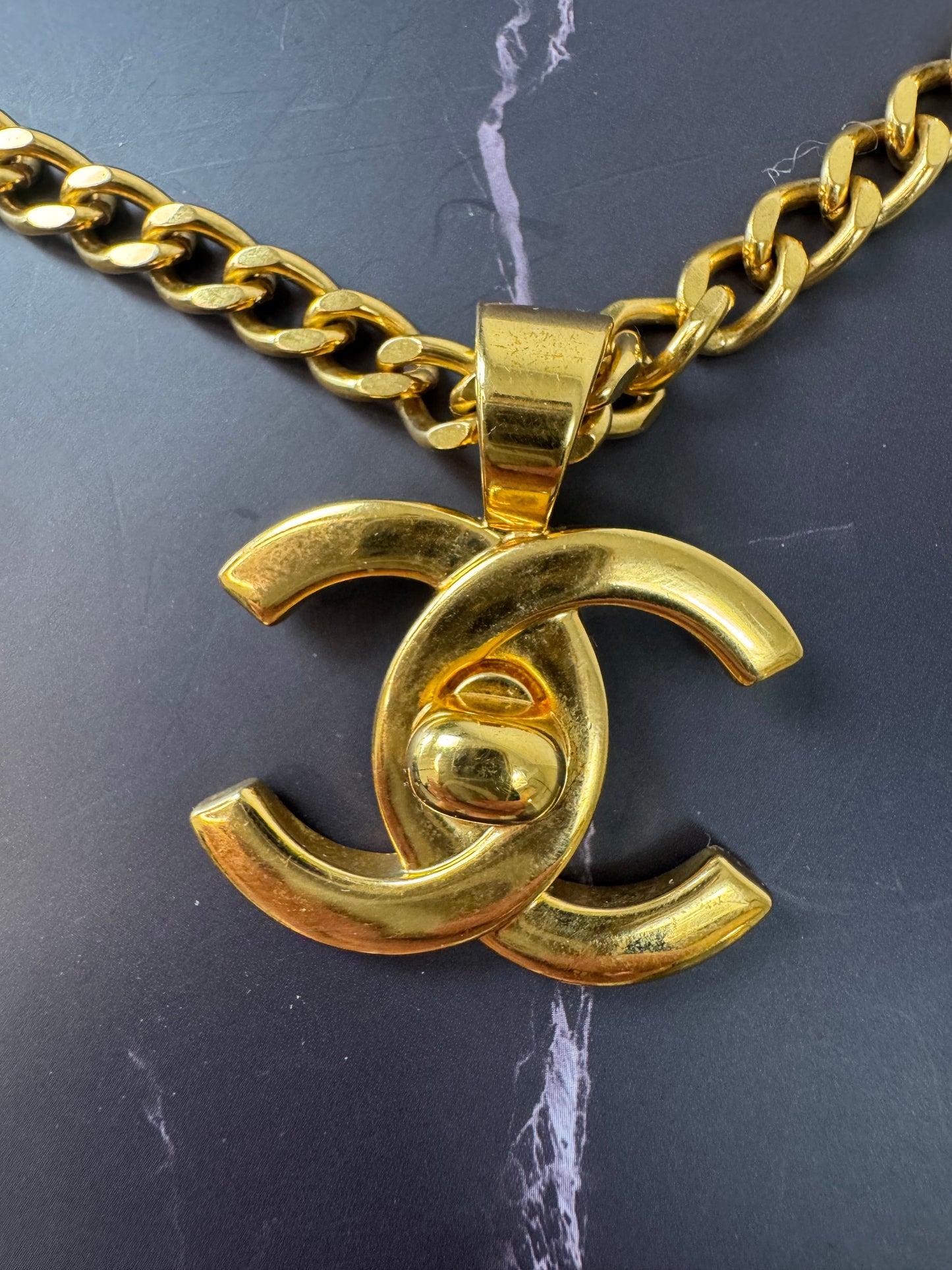 Rare Chanel Double Turnlock Necklace 1997