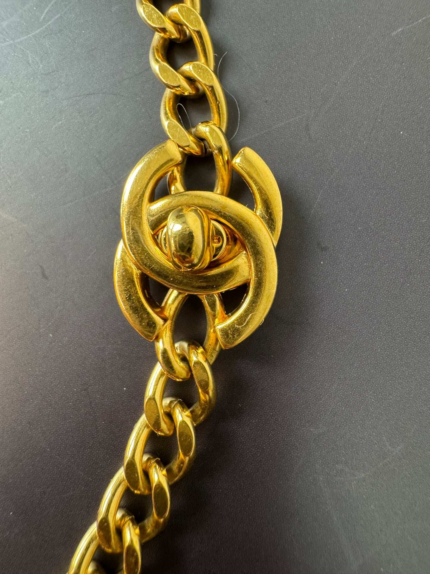 Rare Chanel Double Turnlock Necklace 1997