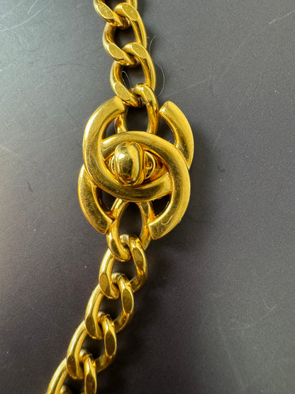 Rare Chanel Double Turnlock Necklace 1997