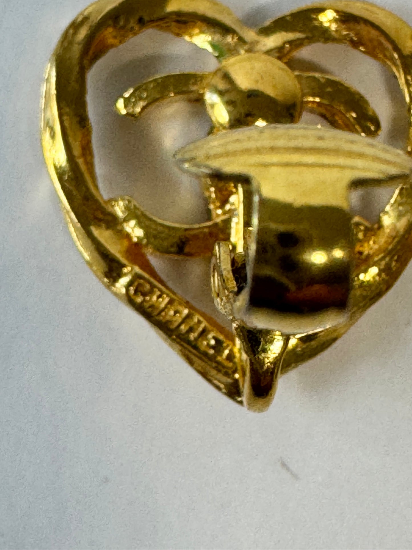 Chanel Rare CC Cute Out Heart Earrings