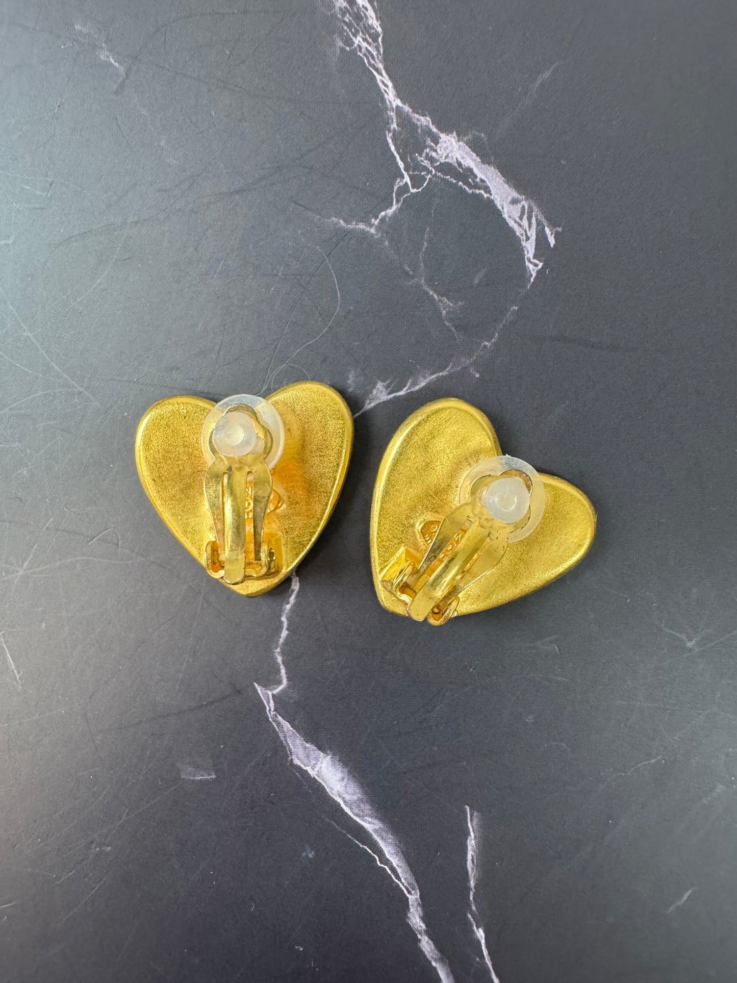 Chanel Heart COCO Clip On Earrings 1995