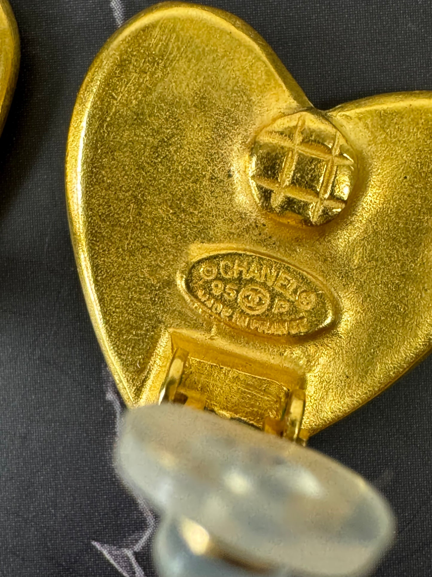 Chanel Heart COCO Clip On Earrings 1995
