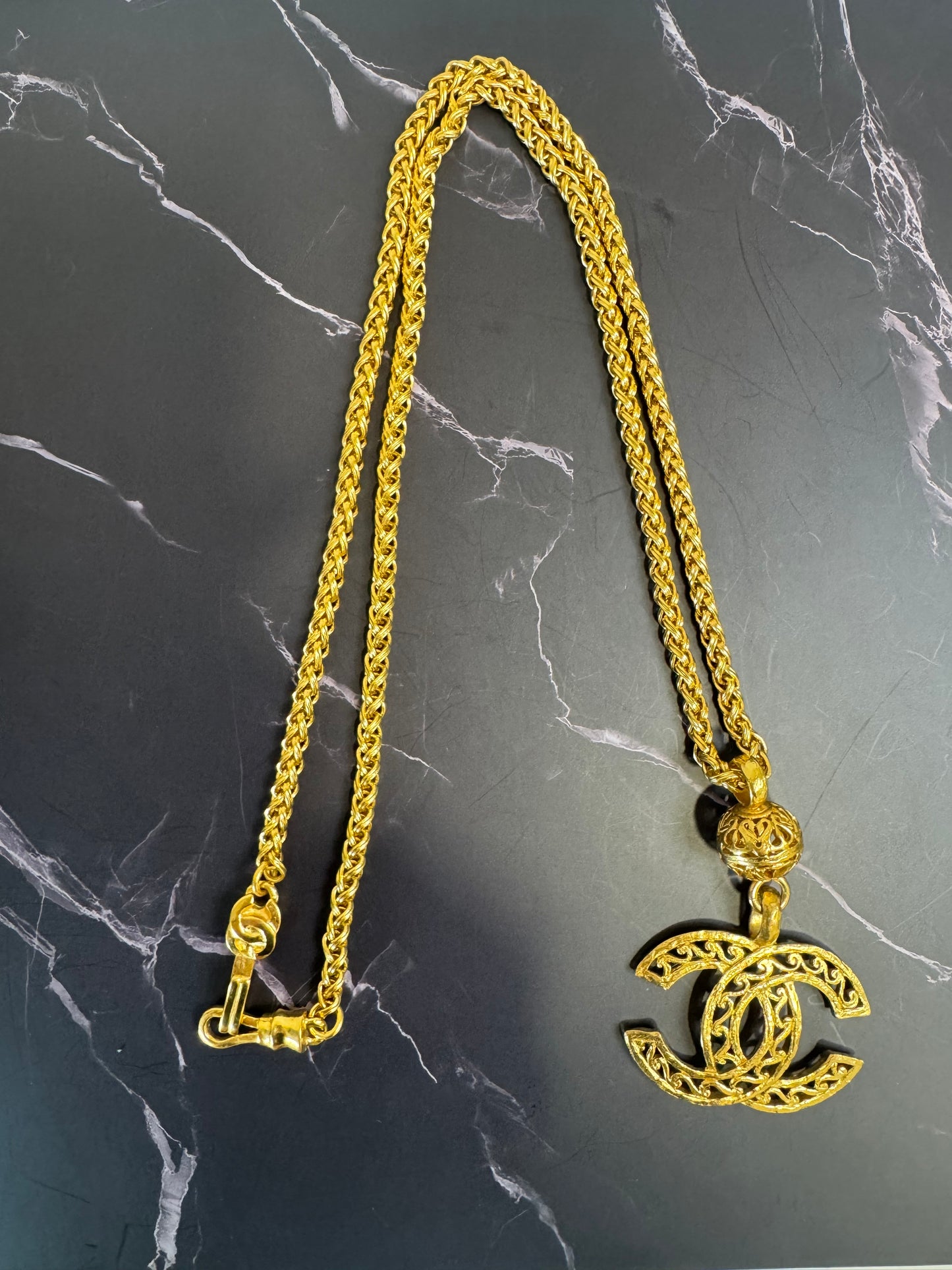 Chanel COCO Vintage Pendant Necklace  1995