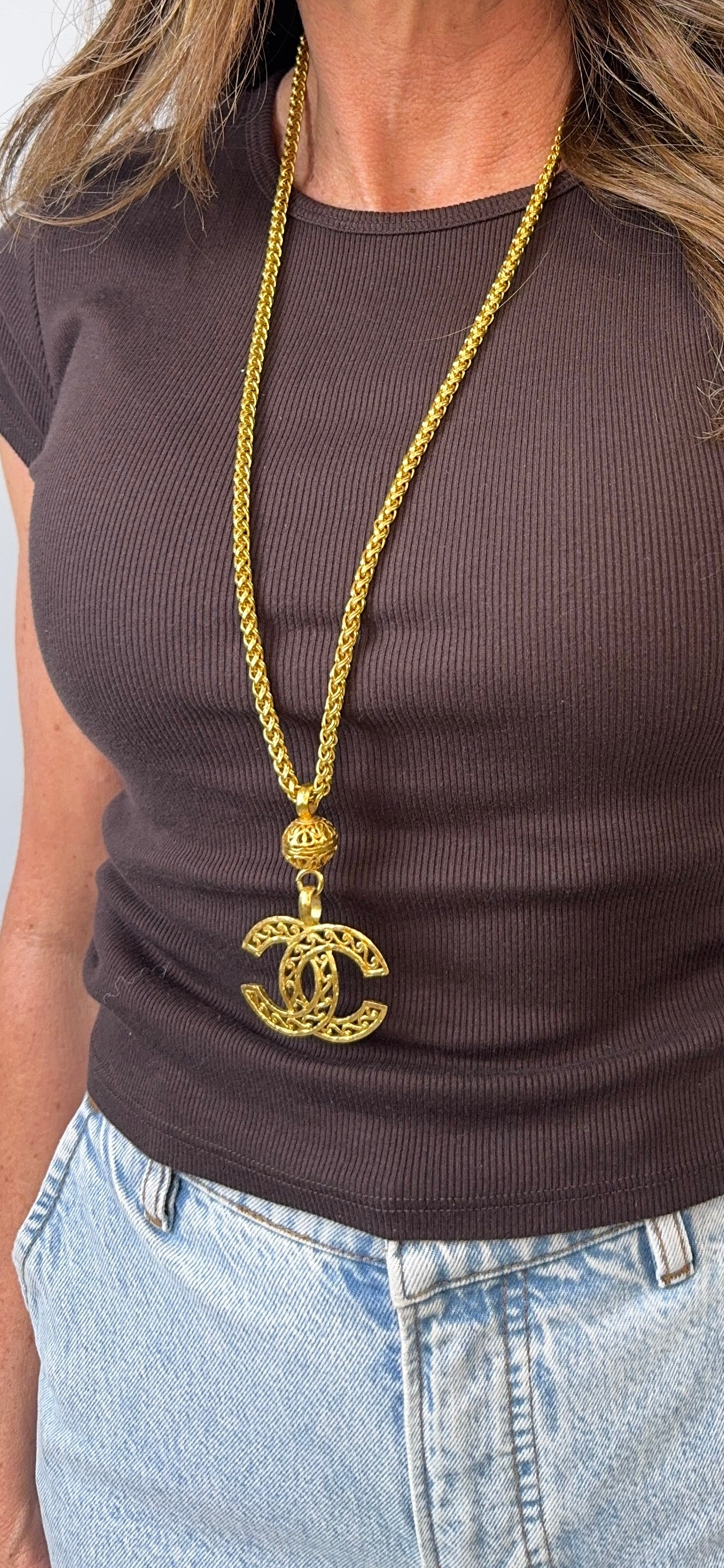 Chanel COCO Vintage Pendant Necklace  1995