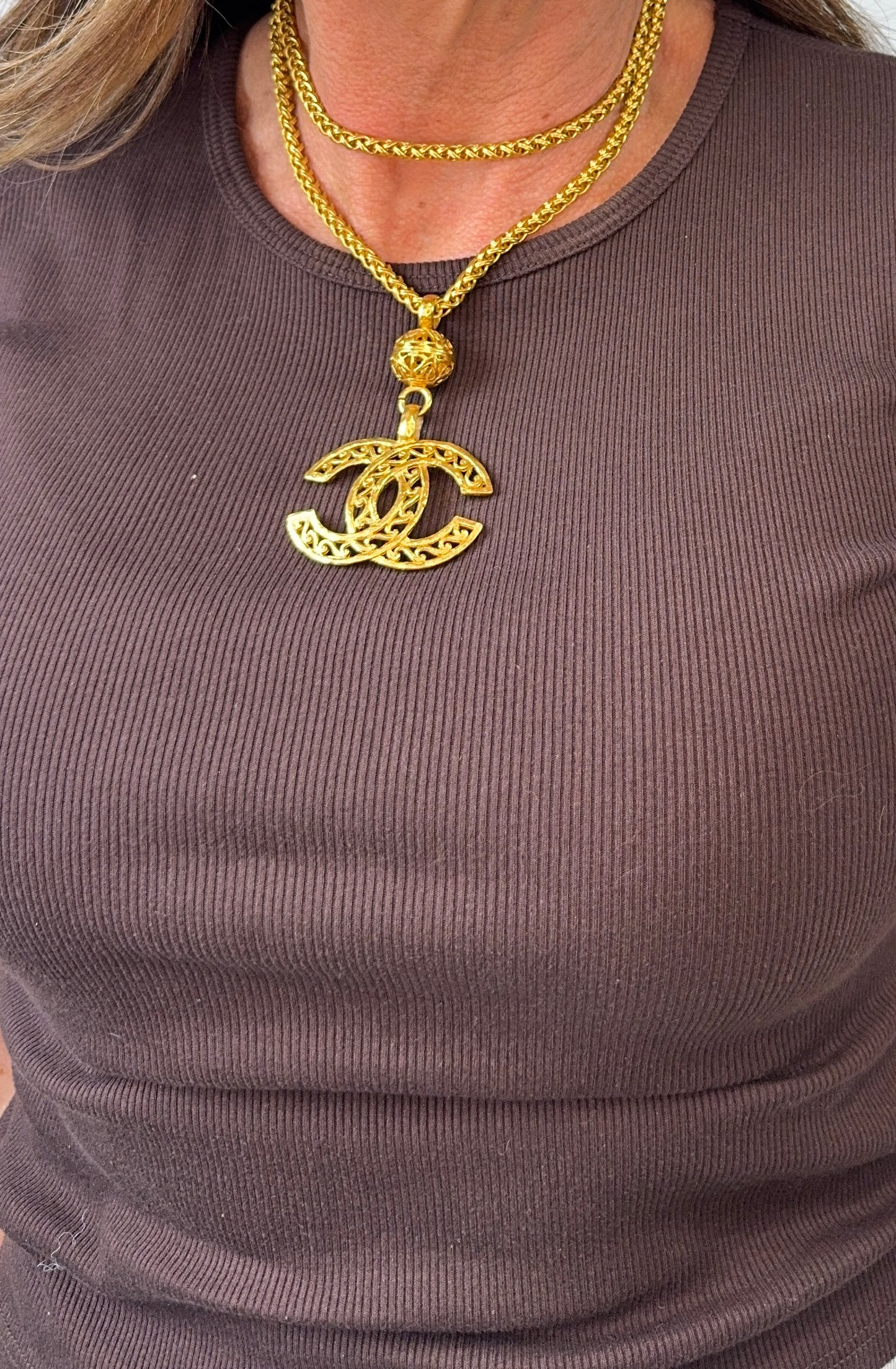 Chanel COCO Vintage Pendant Necklace  1995