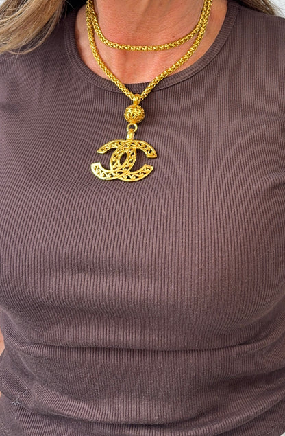 Chanel COCO Vintage Pendant Necklace  1995