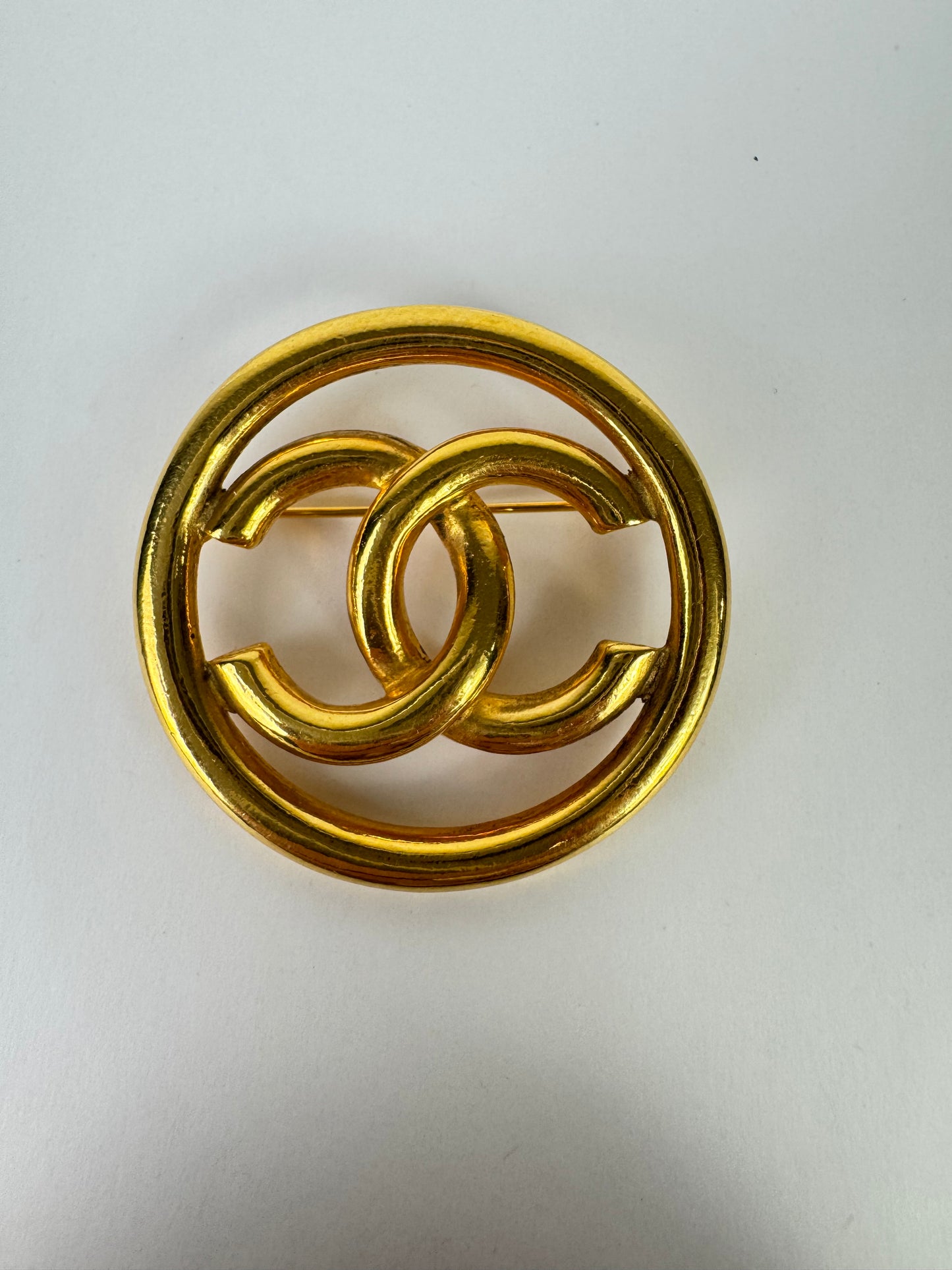 Chanel Vintage Circle CC Brooch