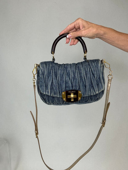 MiuMiu Rare Vintage Denim Two Way Bag