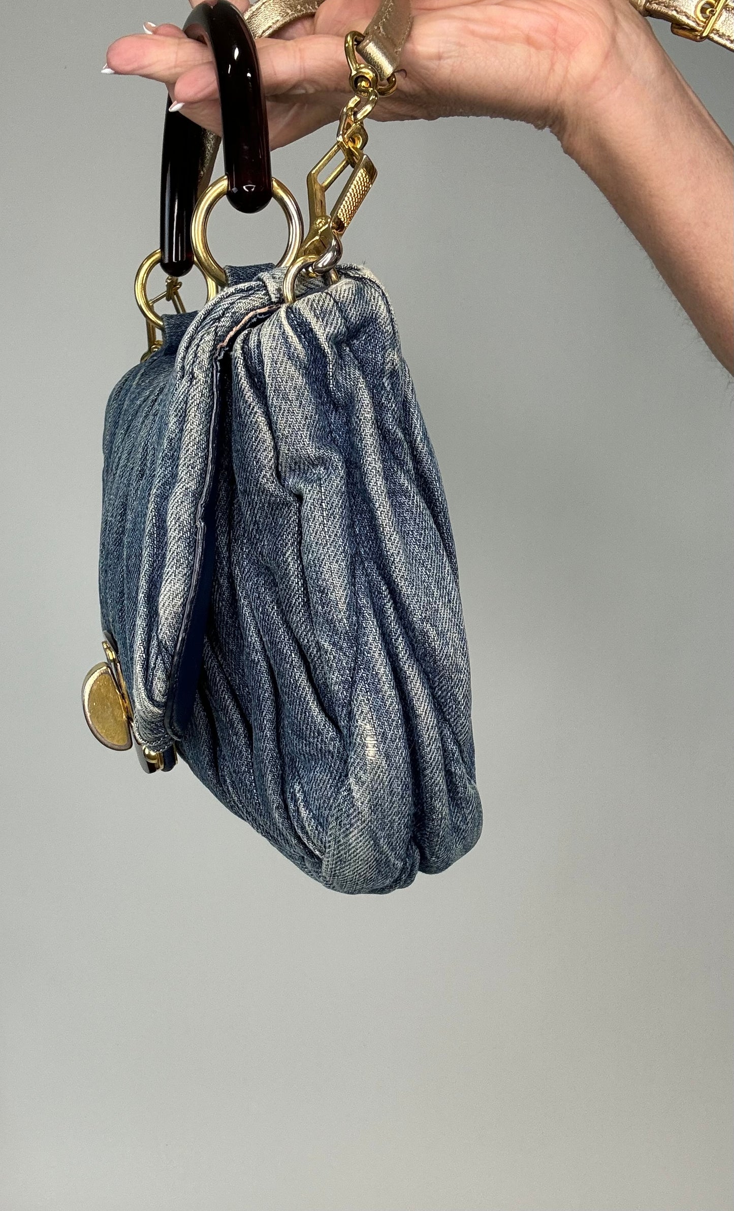 MiuMiu Rare Vintage Denim Two Way Bag