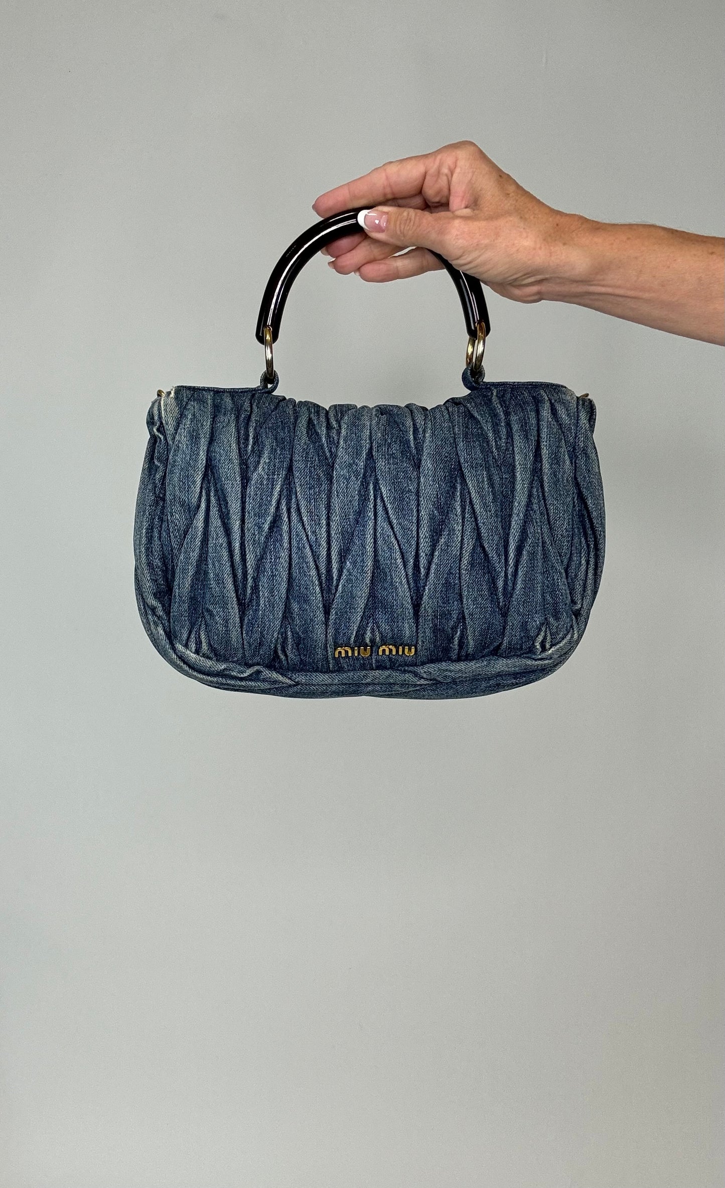 MiuMiu Rare Vintage Denim Two Way Bag