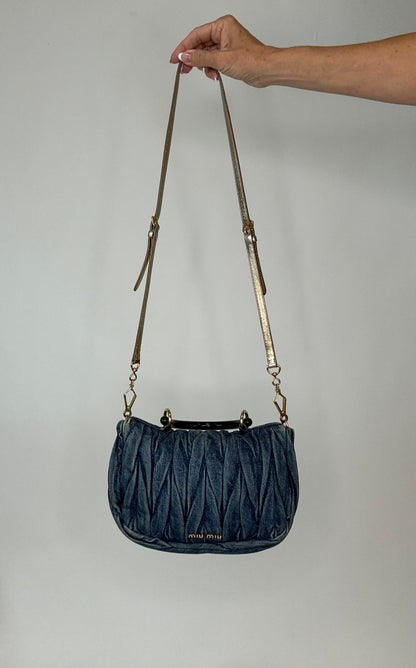 MiuMiu Rare Vintage Denim Two Way Bag