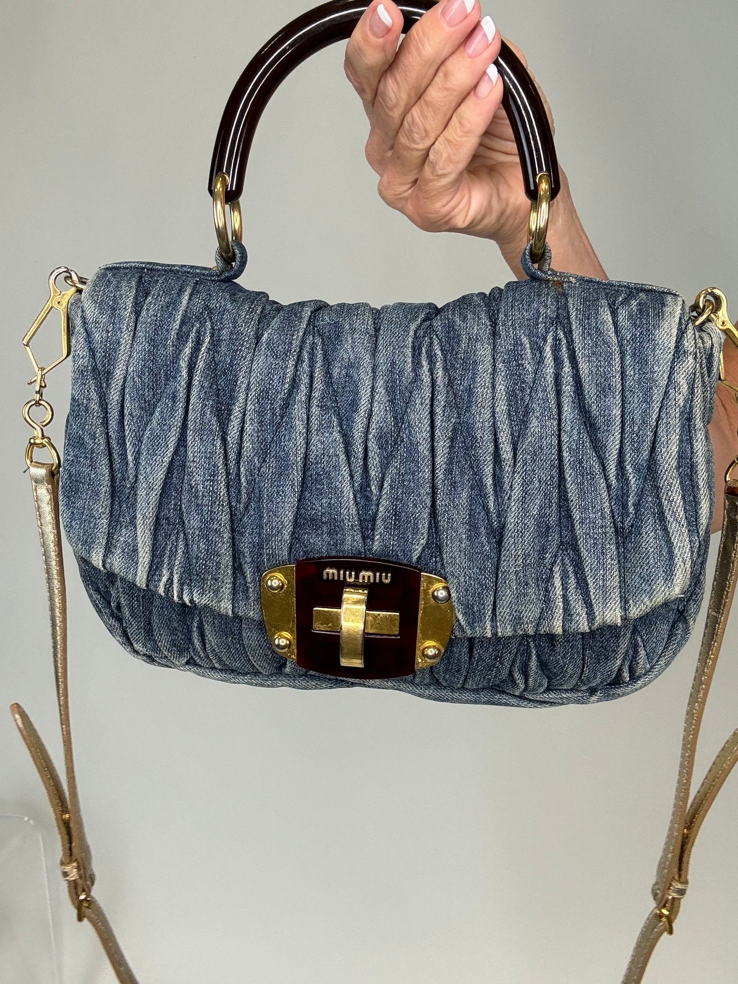 MiuMiu Rare Vintage Denim Two Way Bag