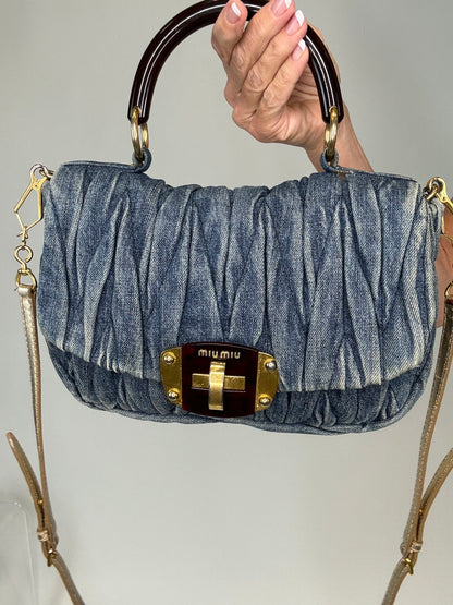 MiuMiu Rare Vintage Denim Two Way Bag