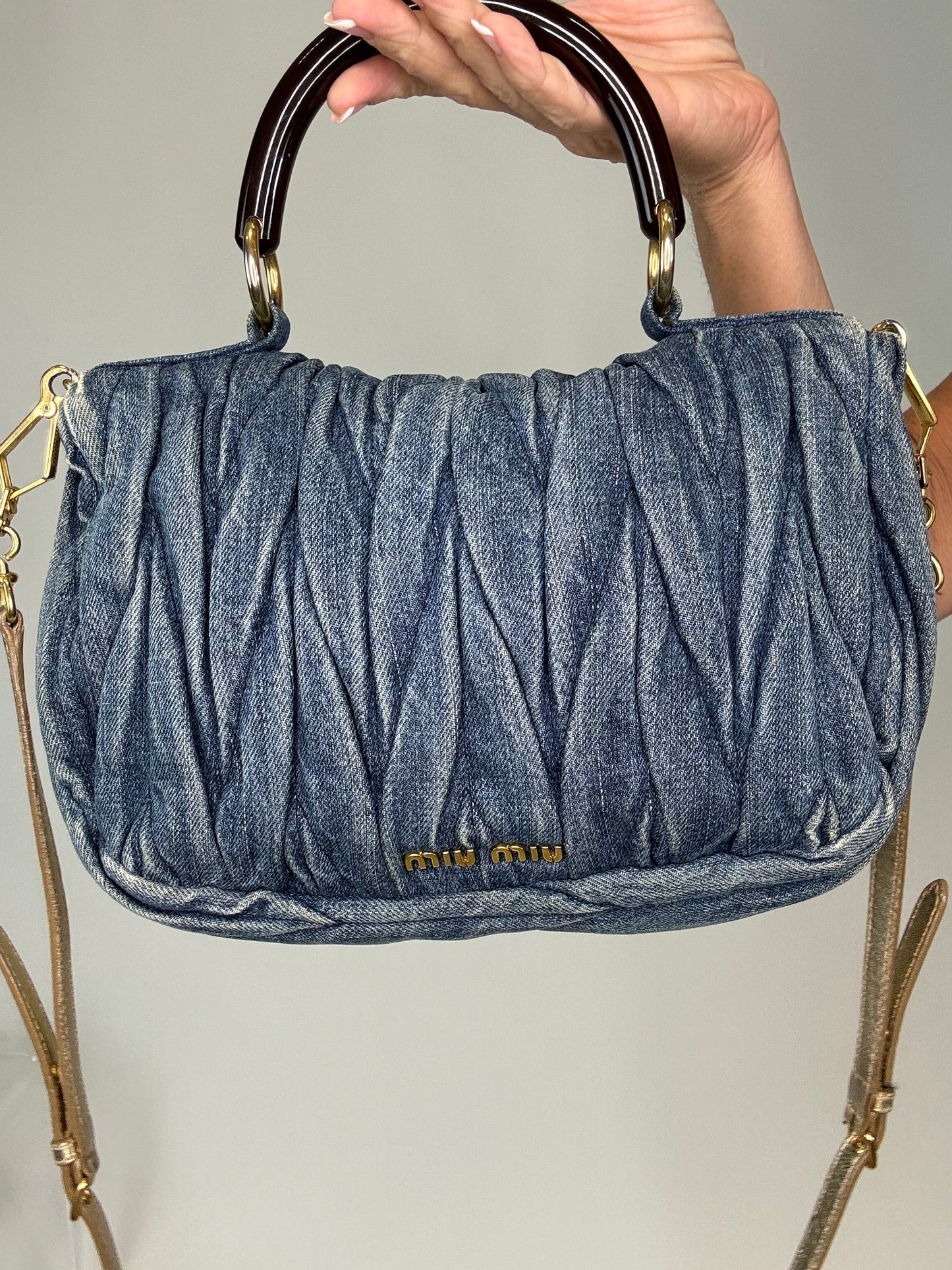 MiuMiu Rare Vintage Denim Two Way Bag