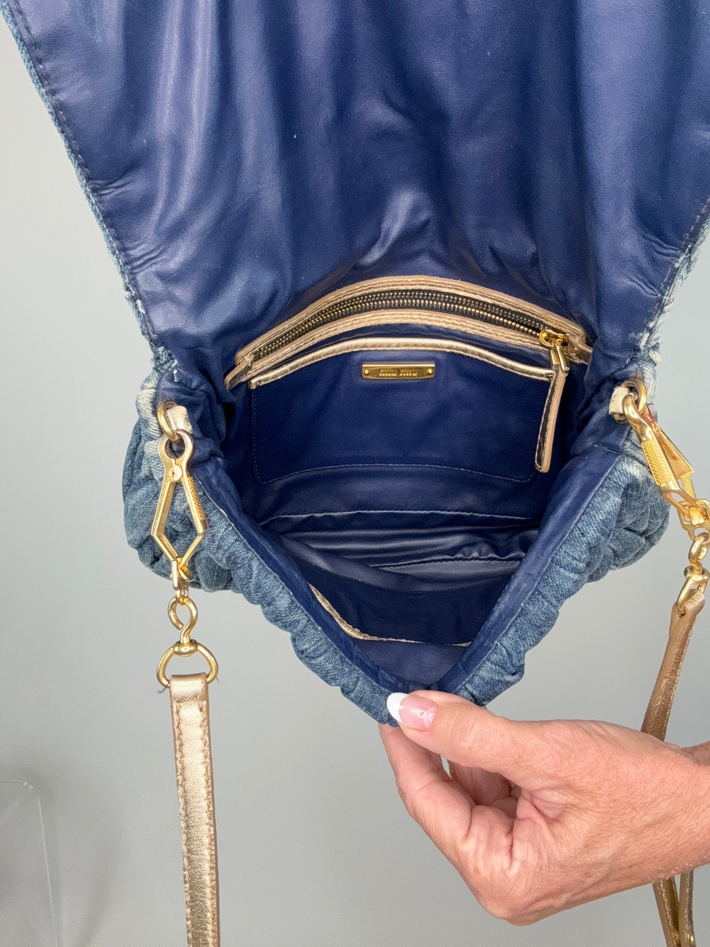 MiuMiu Rare Vintage Denim Two Way Bag