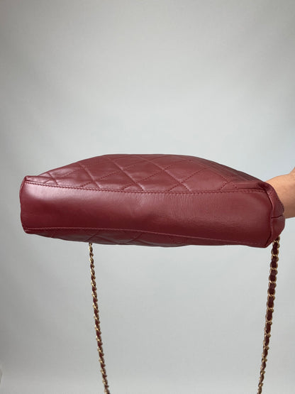 Chanel Fold-Over Shopping Tote Pearl Chain