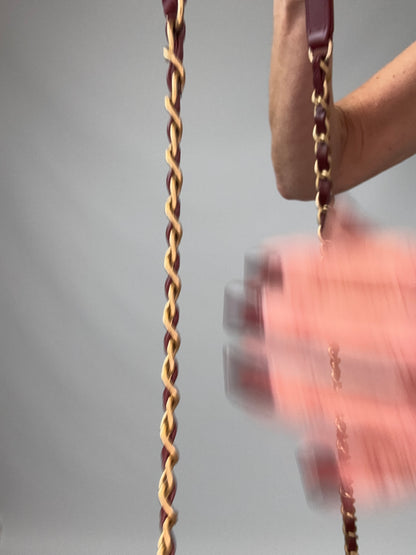 Chanel Fold-Over Shopping Tote Pearl Chain