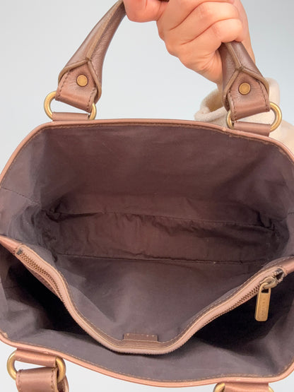 Celine Vintage Brown Suede C Macadam Boogie Handbag