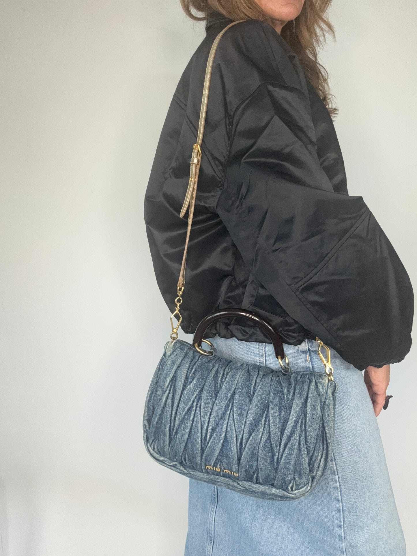 MiuMiu Rare Vintage Denim Two Way Bag