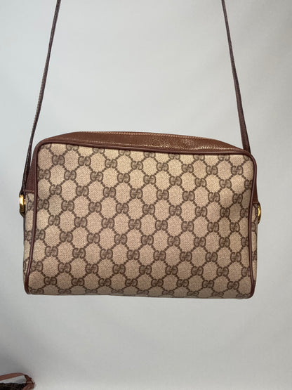 Gucci Sherry Line Supreme Crossbody- Vintage Brown
