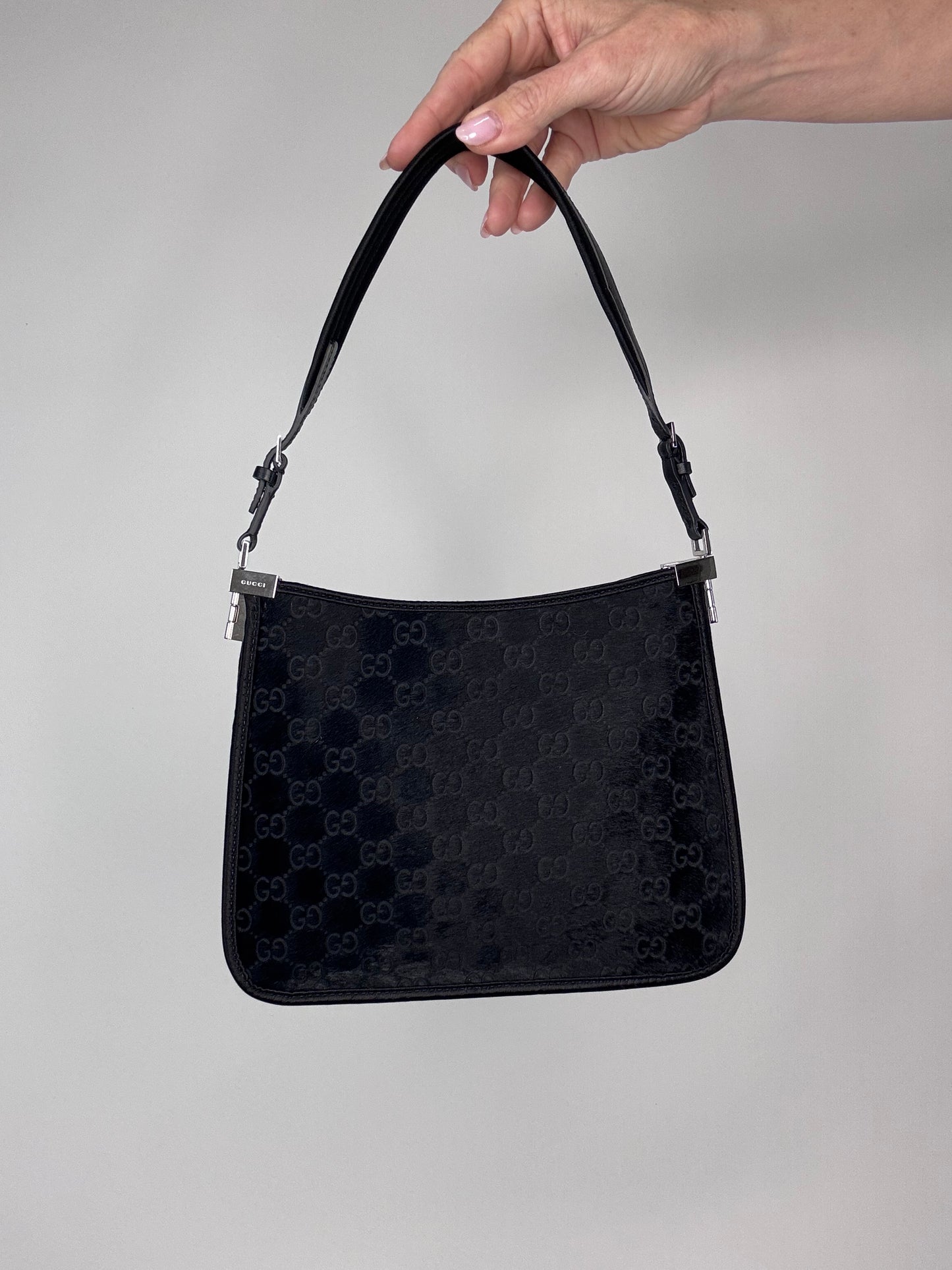 Gucci Slim Horse bit Pony Hair Bag