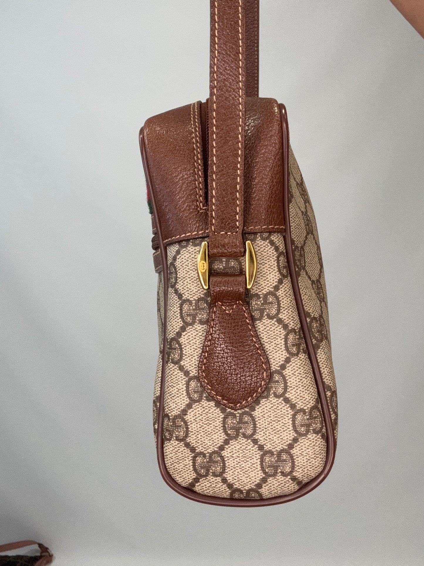 Gucci Sherry Line Supreme Crossbody- Vintage Brown