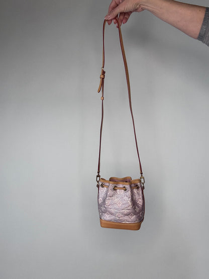 Louis Vuitton Laminated  Jacquard Nano Noe Pink