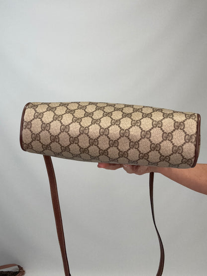 Gucci Sherry Line Supreme Crossbody- Vintage Brown