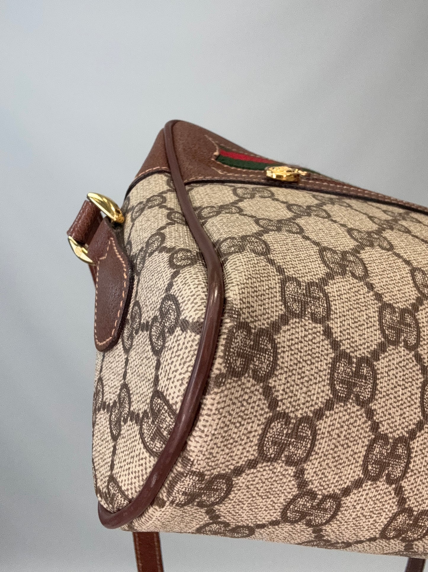 Gucci Sherry Line Supreme Crossbody- Vintage Brown