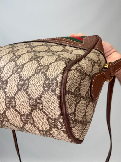 Gucci Sherry Line Supreme Crossbody- Vintage Brown