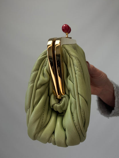 Miu Miu Matelasse Kiss Lock Clutch
