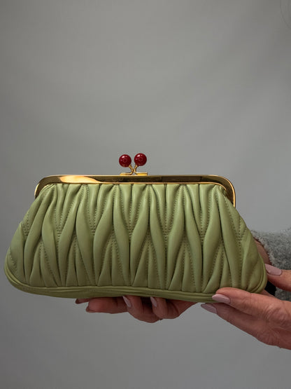Miu Miu Matelasse Kiss Lock Clutch