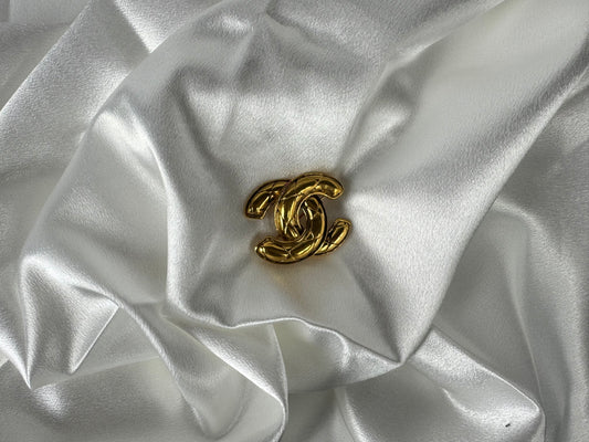 Chanel Vintage Qiulted Brooch