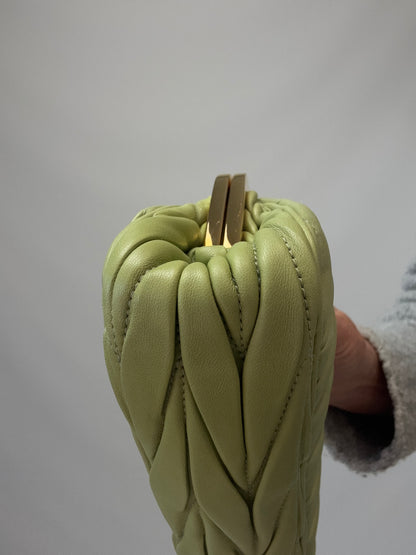 Miu Miu Matelasse Kiss Lock Clutch
