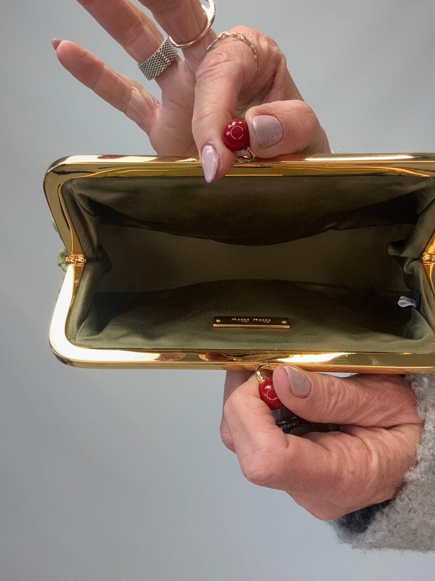 Miu Miu Matelasse Kiss Lock Clutch