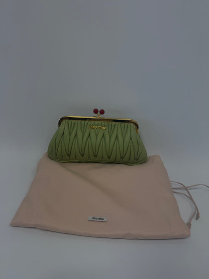 Miu Miu Matelasse Kiss Lock Clutch