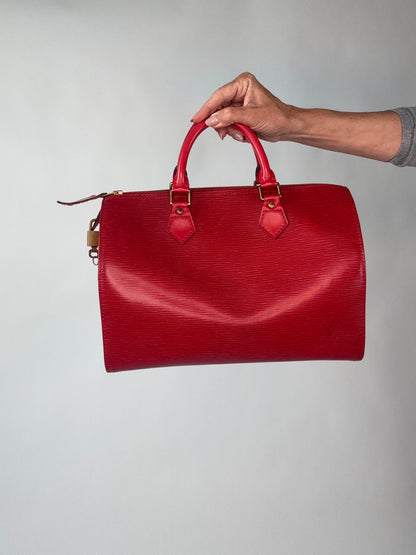 Louis Vuitton Vintage Epi Red Speedy 30