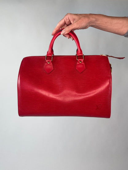 Louis Vuitton Vintage Epi Red Speedy 30
