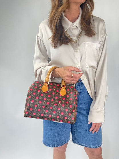 Louis Vuitton Takashi Murakami Cherry Speedy 25