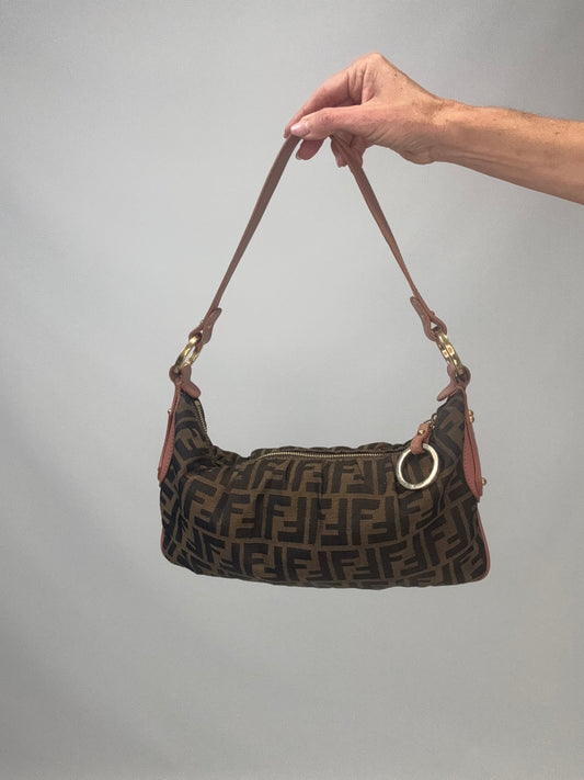 Fendi Zucca Hobo Shoulder Bag