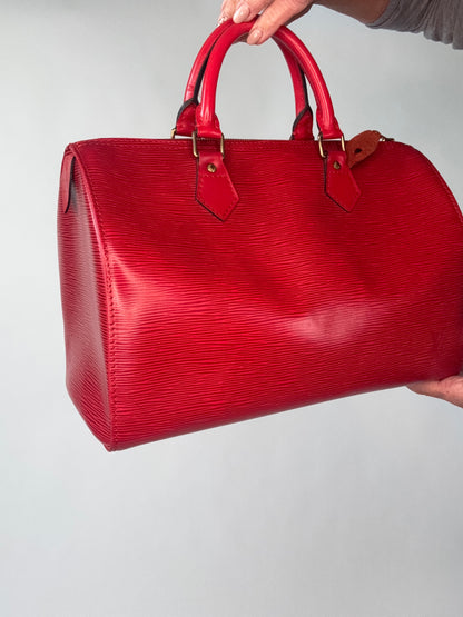 Louis Vuitton Vintage Epi Red Speedy 30