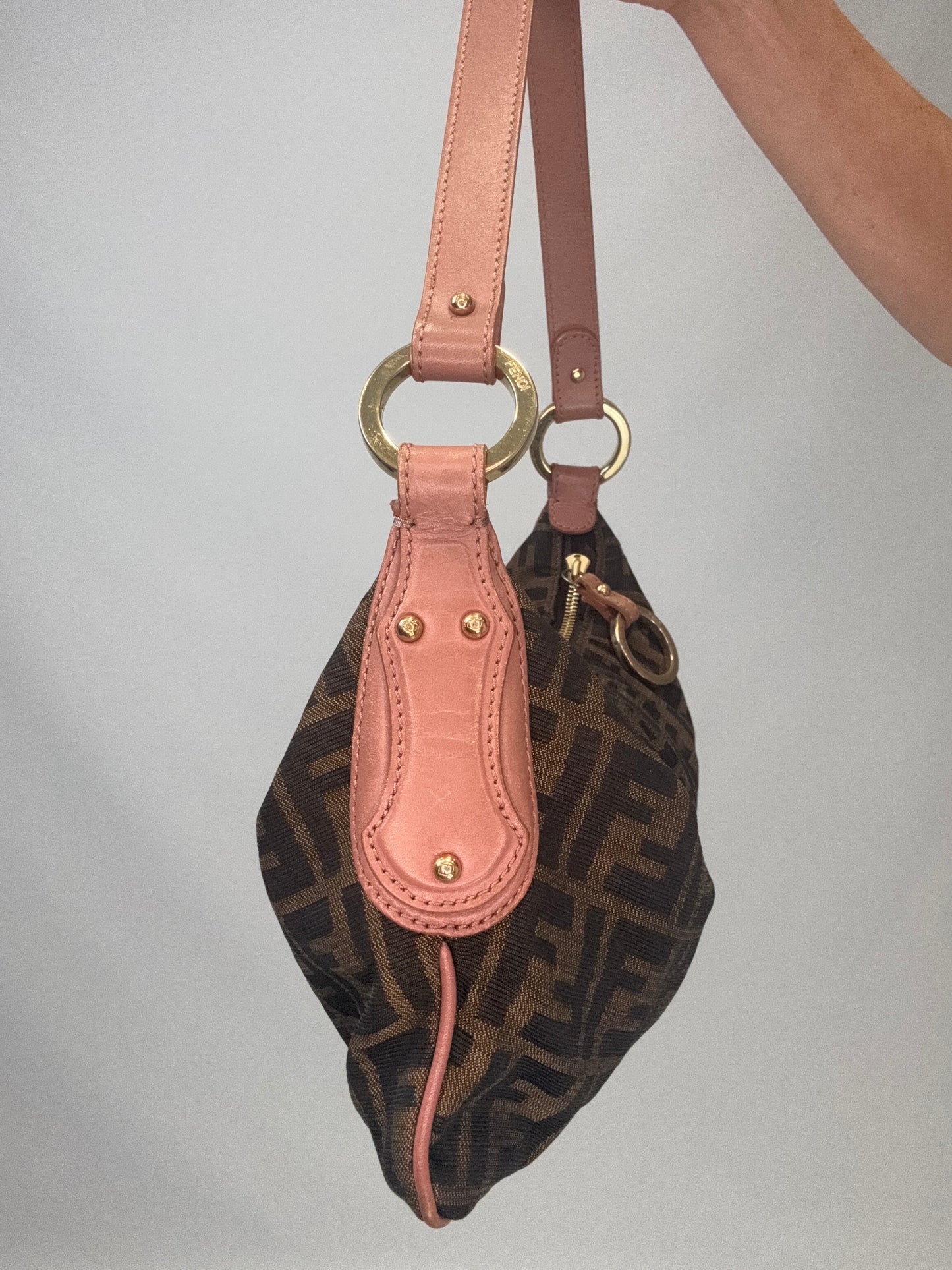 Fendi Zucca Hobo Shoulder Bag