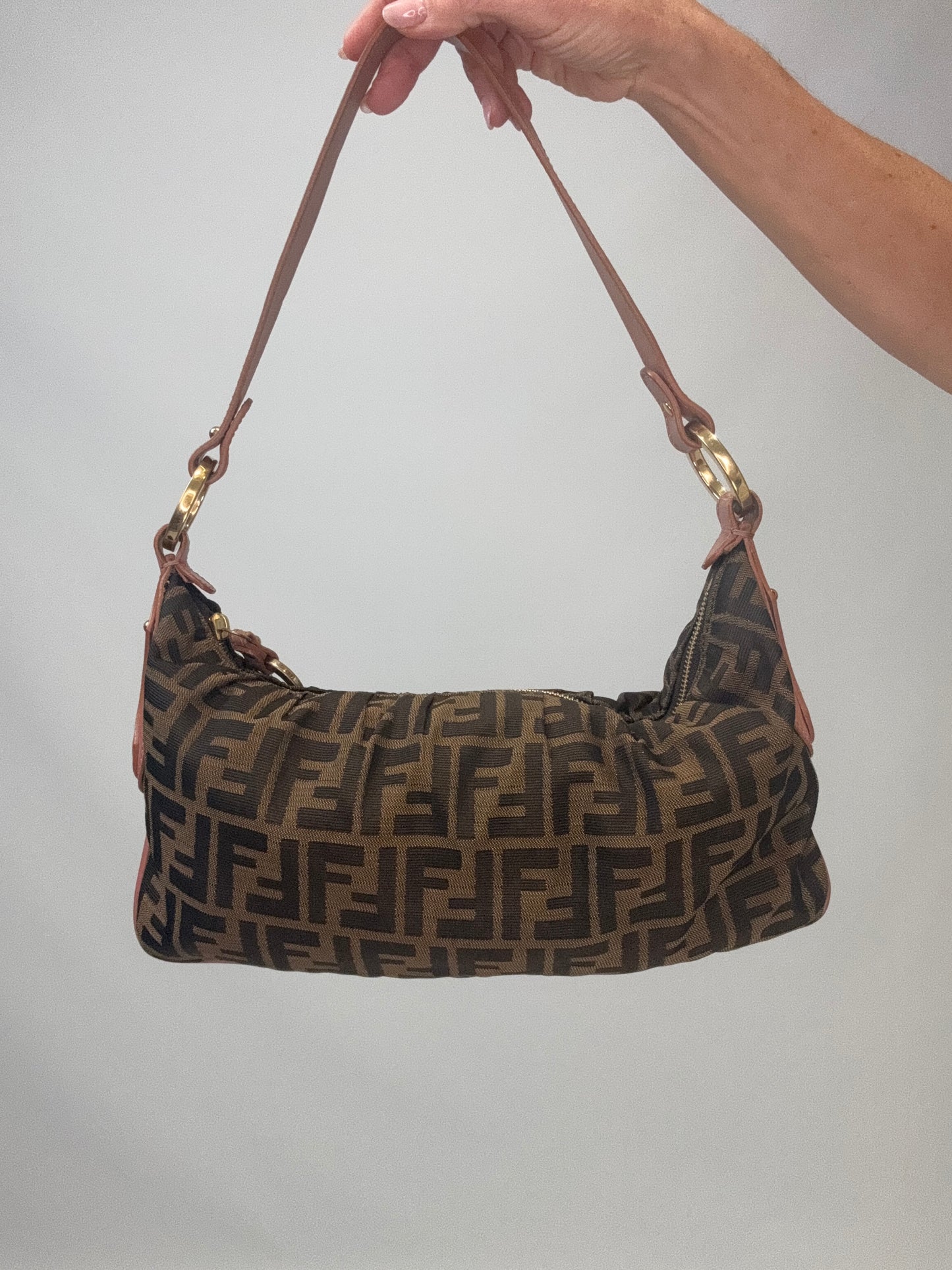 Fendi Zucca Hobo Shoulder Bag