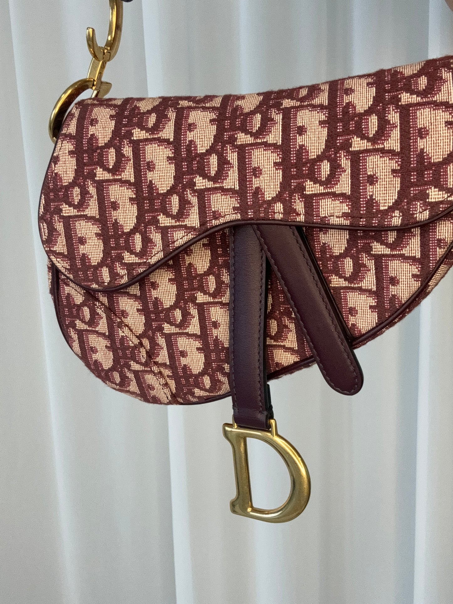 Dior Mini Saddle Bag Red Oblique